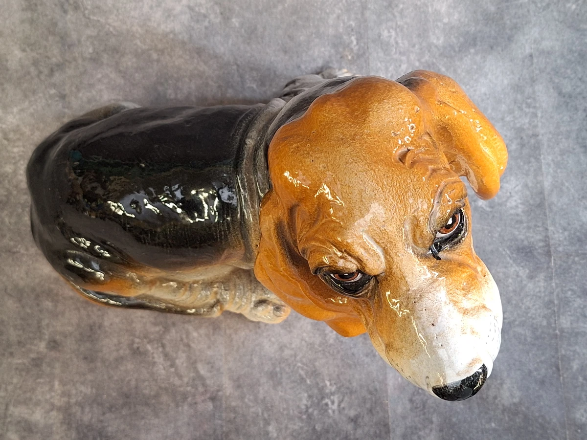 Vintage keramiek beeld van een Basset Hound - foto 6