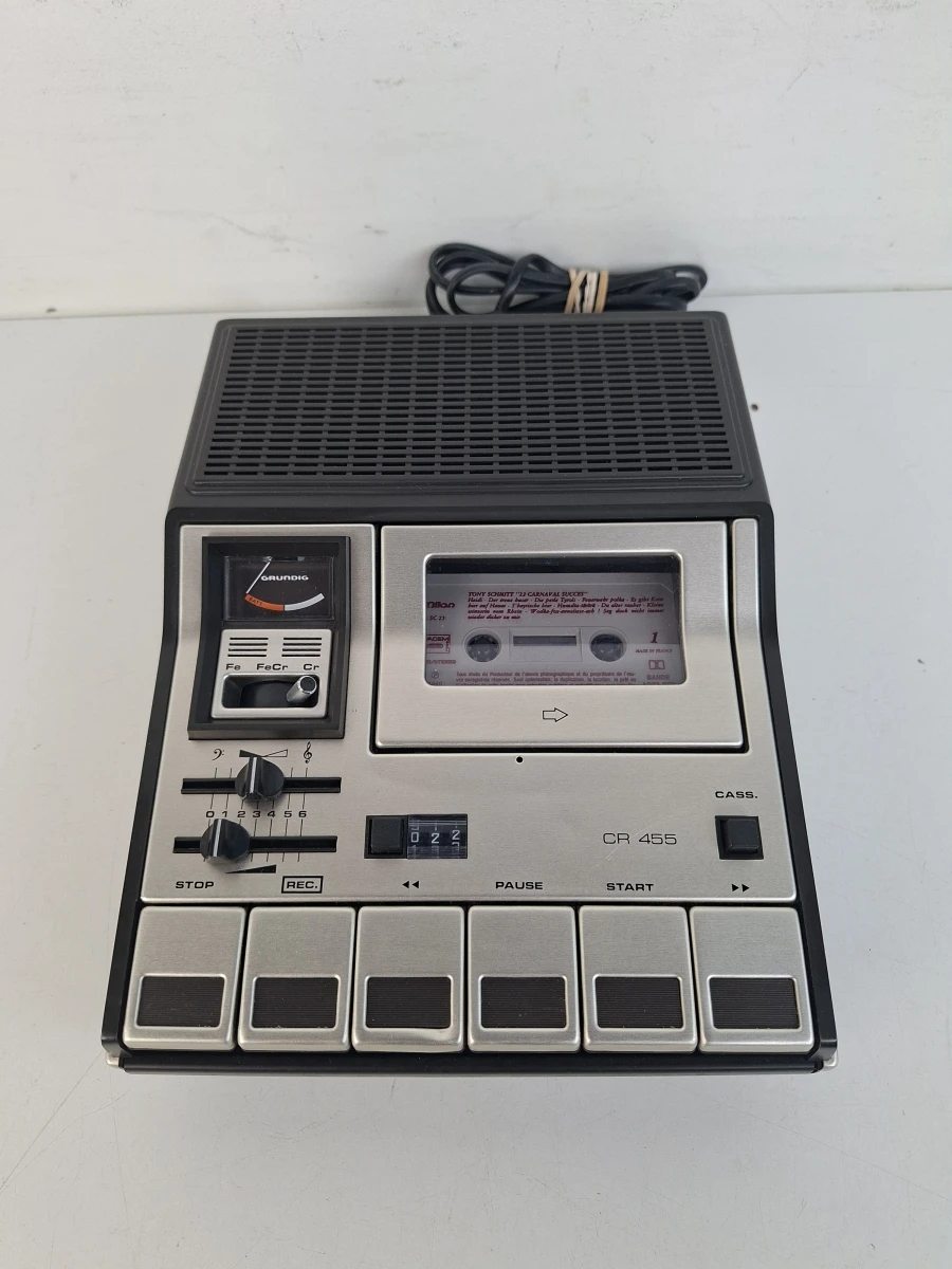 🔊 Klassieke Vintage Grundig CR 455 Cassetterecorder (1976) – Inclusief 1 Jaar Garantie! 🔊 - foto 3