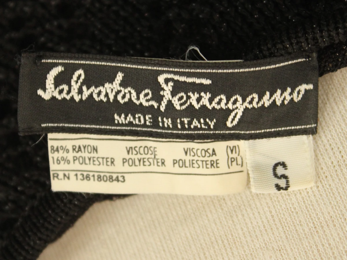 Salvatore Ferragamo - lange zwarte avondjurk met open rug - Made in Italy - foto 7
