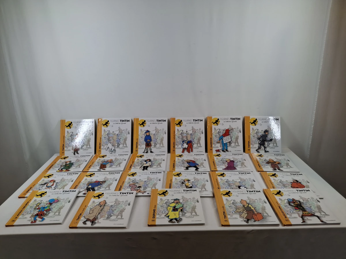 Set van 23 Tintin figurines boekjes – kavel bij De Kringwinkel, Geraardsbergen