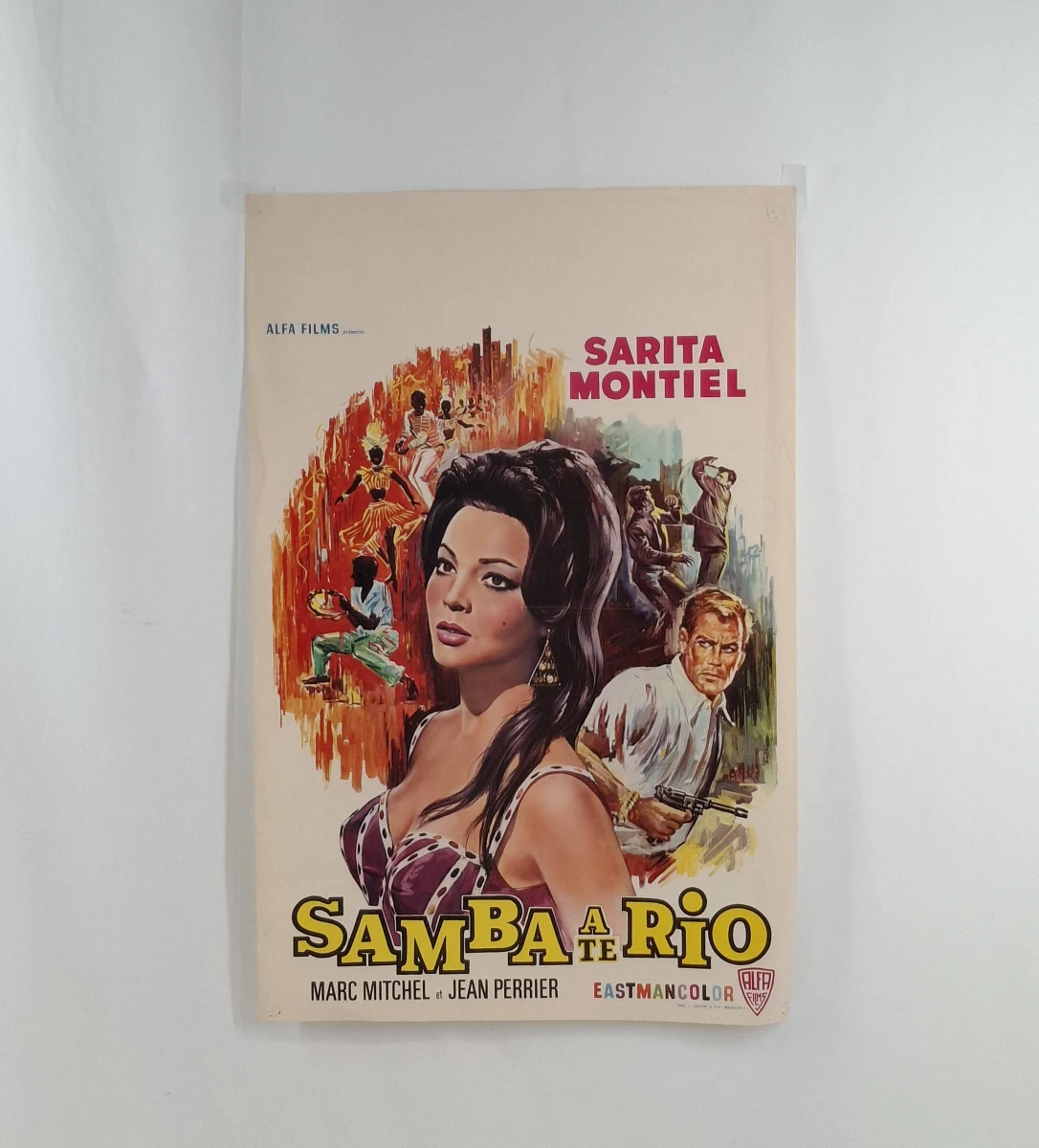 Originele vintage filmposter “Samba à Rio” – kavel bij De Kringwinkel, Geraardsbergen