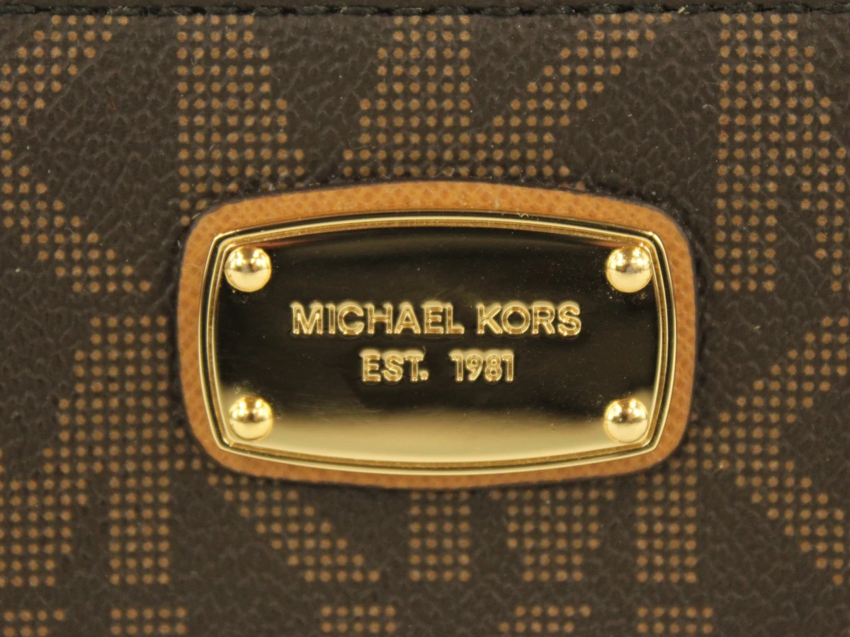 Michael Kors - grote monogram portefeuille / continental wallet met polsriempje - nieuw - foto 3