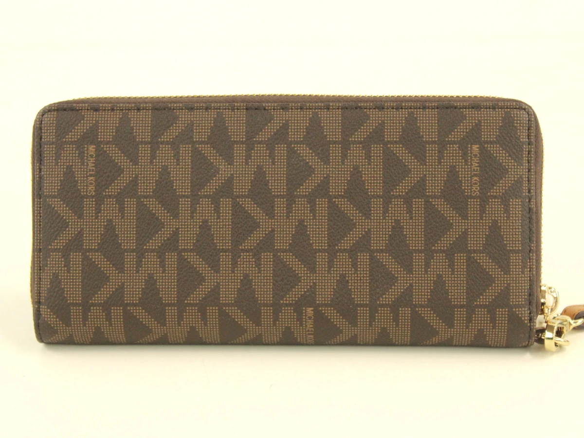 Michael Kors - grote monogram portefeuille / continental wallet met polsriempje - nieuw - foto 4
