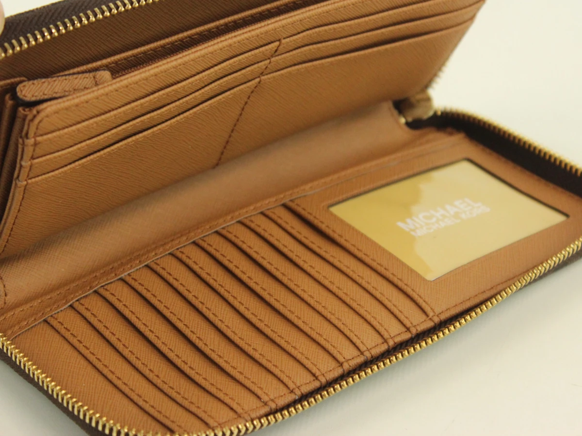 Michael Kors - grote monogram portefeuille / continental wallet met polsriempje - nieuw - foto 6