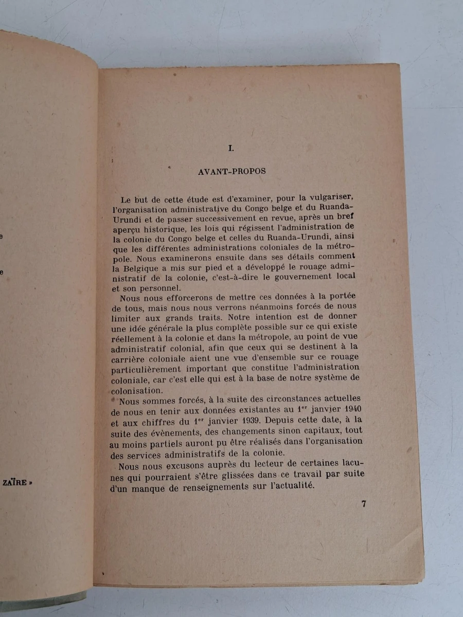 "L'organisation administrative du Congo belge"