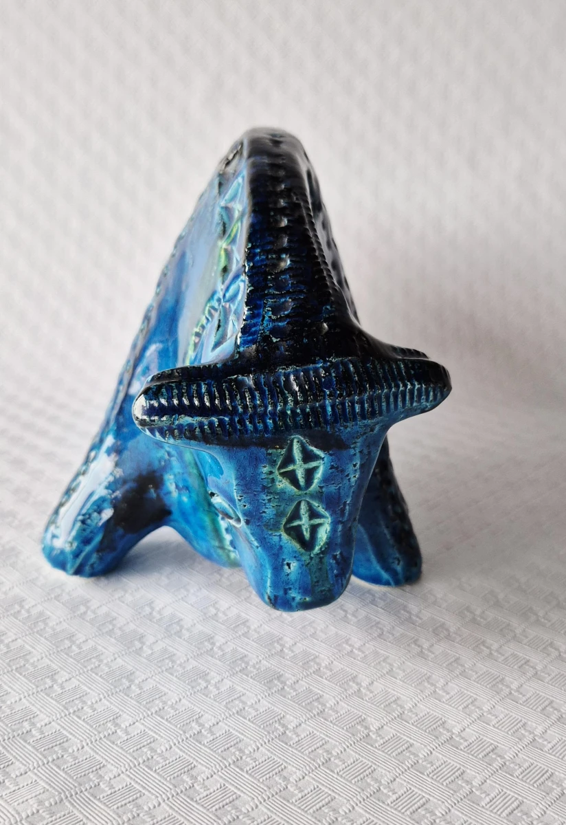 Blauwe keramische stier Bitossi - foto 6