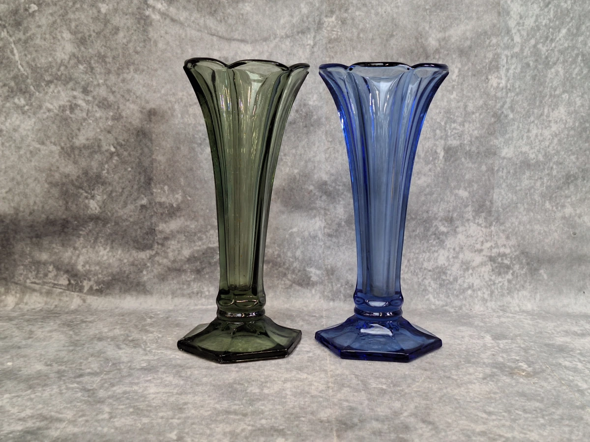 Set van twee Art Deco vazen "Americain" uit Luxval collectie van Val Saint Lambert - Jaren 1930 - foto 2