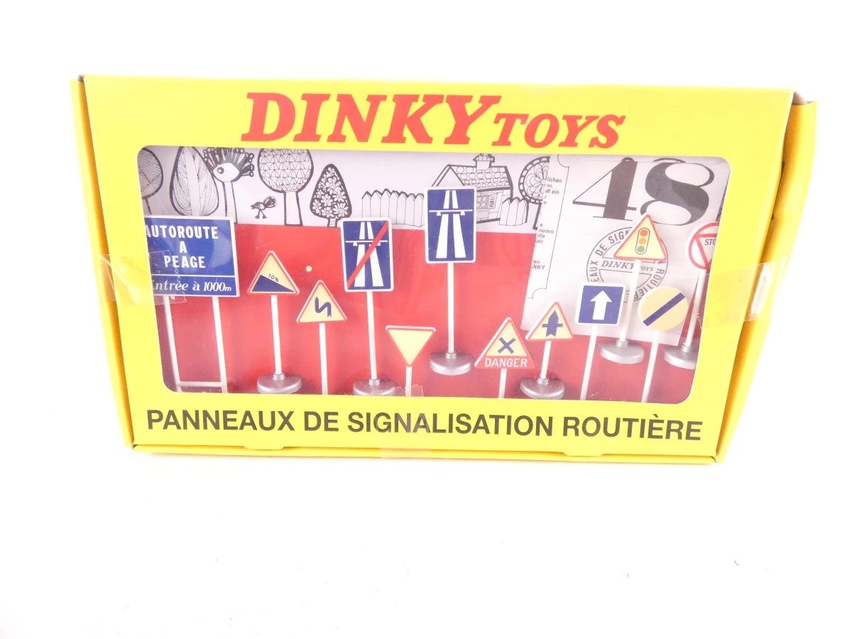 Set vintage Dinky Toys modelauto's en verkeersborden - foto 31