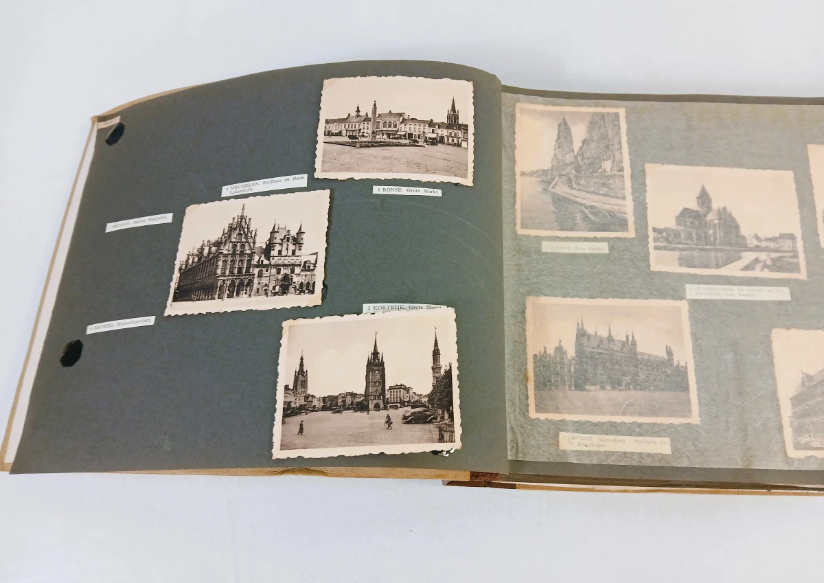 Vintage fotoalbum 'Ken Uw Land' met losse foto's - foto 4