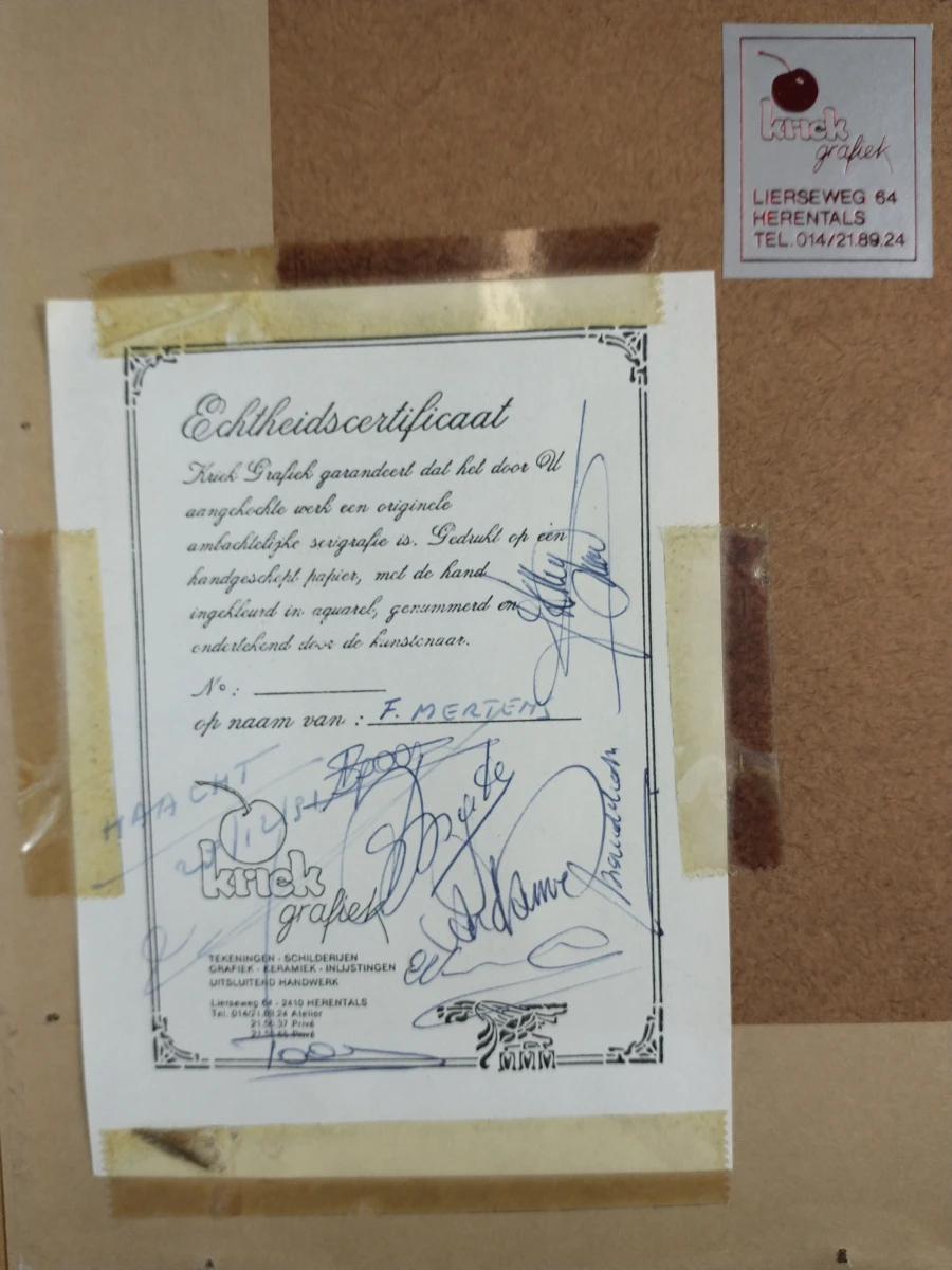 Gesigneerde zeefdruk van Herentals - foto 6