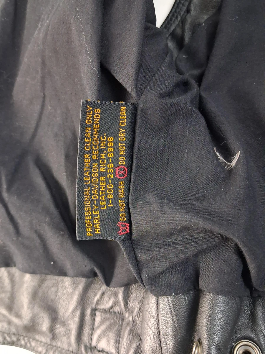 Zwart lederen motorvest : Harley Davidson - foto 7