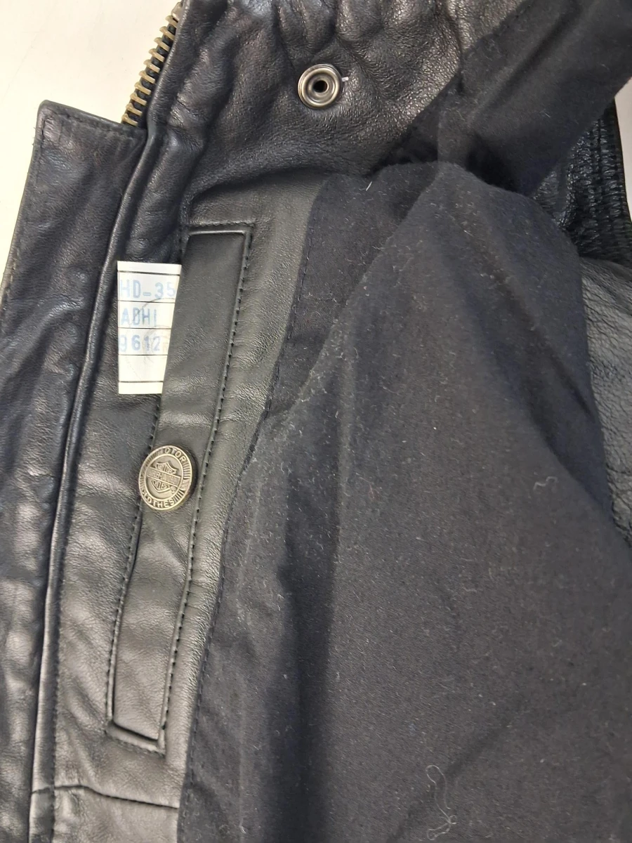 Zwart lederen motorvest : Harley Davidson - foto 5