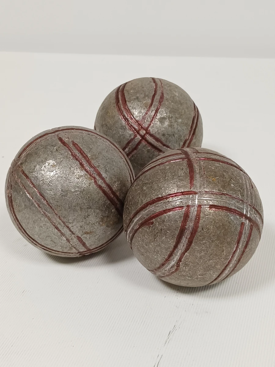 3 metalen petanqueballen in originele doos - foto 3