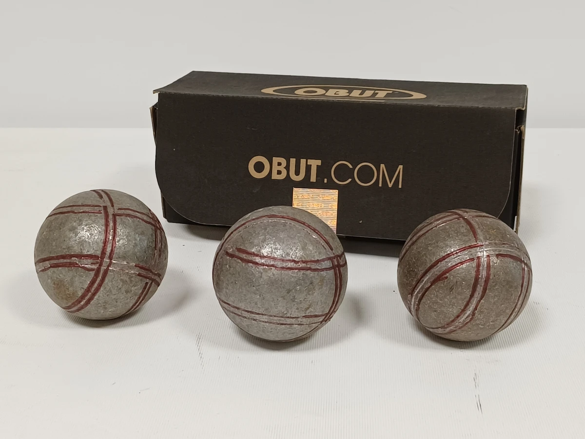 3 metalen petanqueballen in originele doos - foto 2