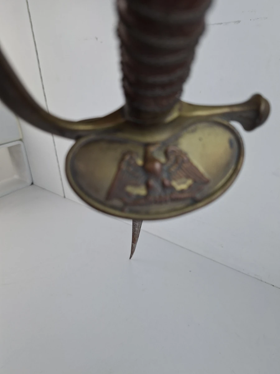 ⚔️ Antieke Militaire Degen met Adelaar-Embleem – Uniek Historisch Verzamelobject ⚔️ - foto 2
