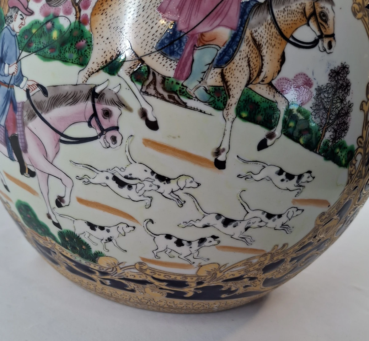 Decoratieve Chinese porseleinen pot met deksel - foto 3