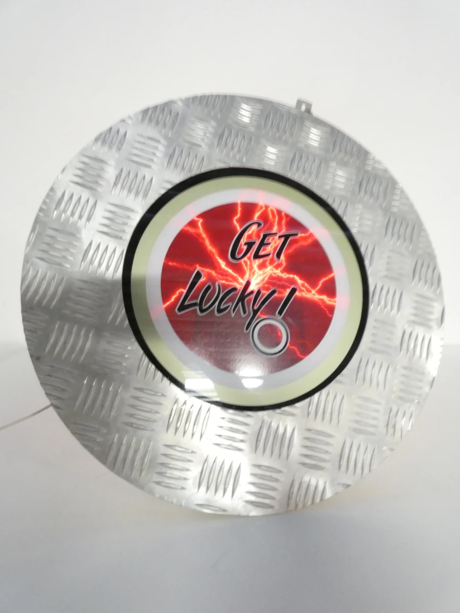 Decoratieve metalen lichtplaat met 'Get Lucky' tekst - foto 2