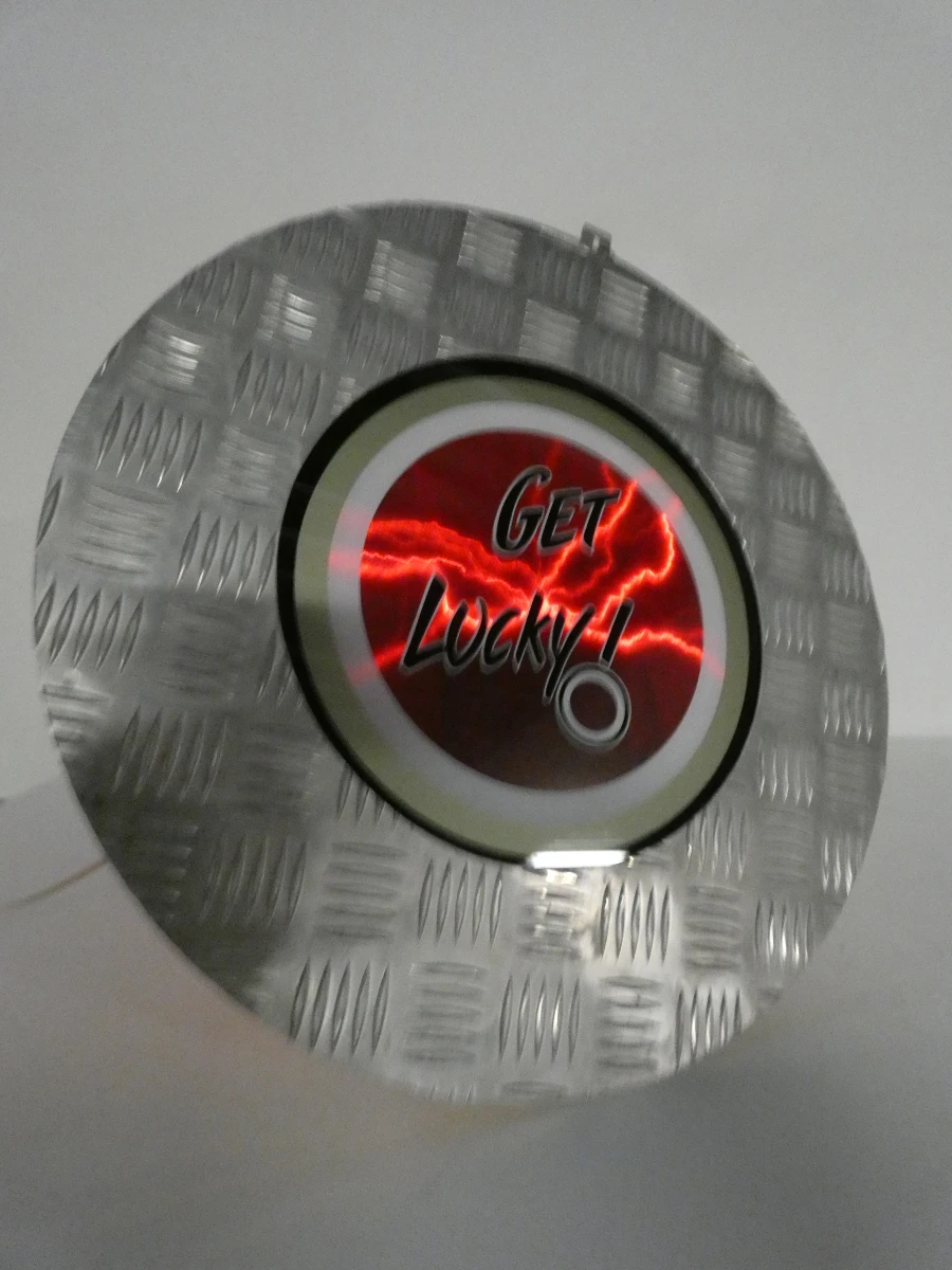 Decoratieve metalen lichtplaat met 'Get Lucky' tekst - foto 3