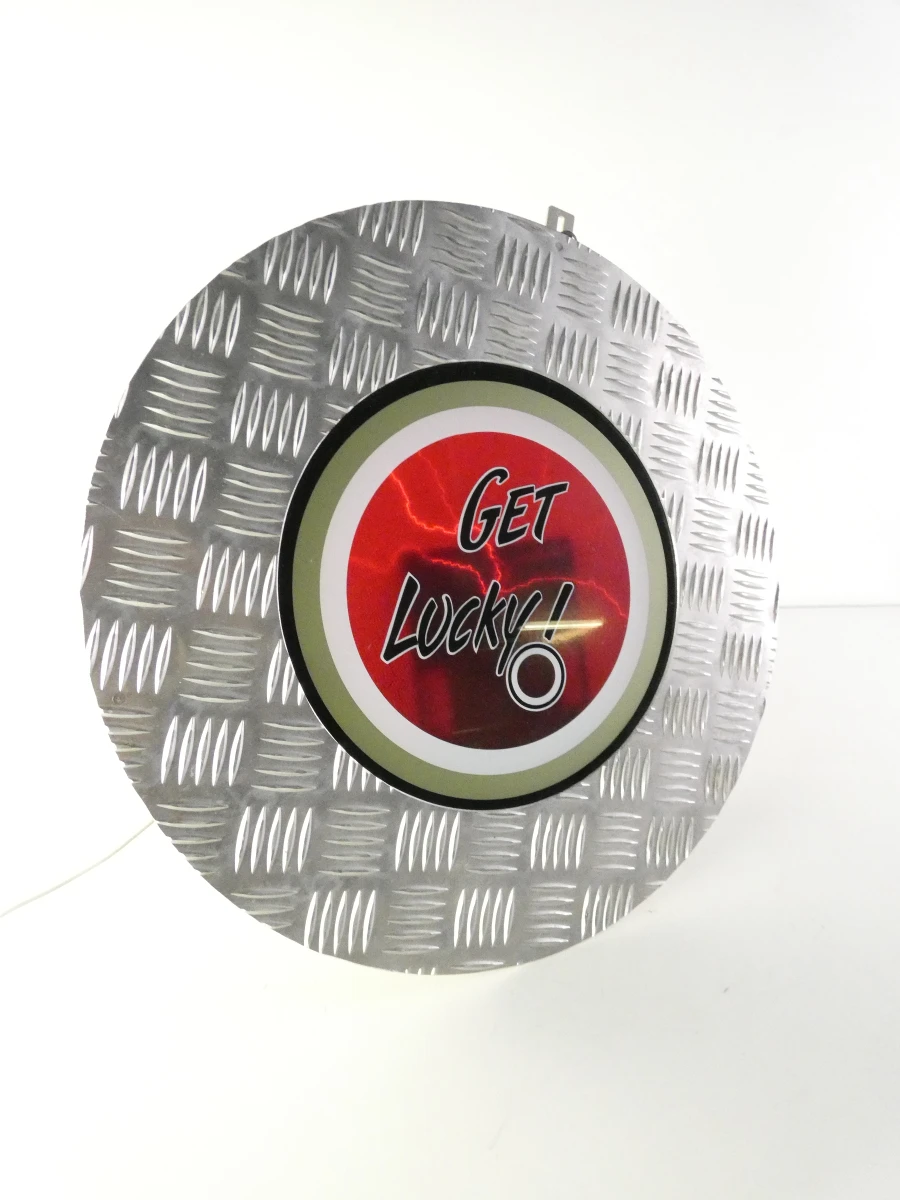 Decoratieve metalen lichtplaat met 'Get Lucky' tekst - foto 4