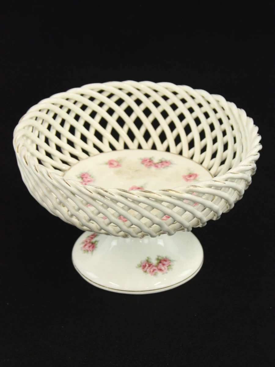 Max Rösler Rodach Art Deco keramische manden met roosdecor – set van 2 - foto 8