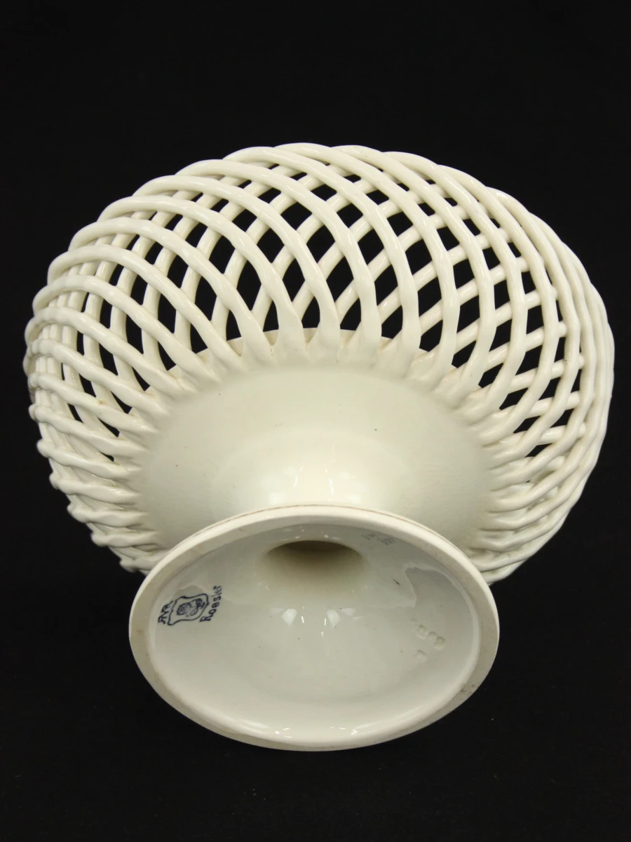 Max Rösler Rodach Art Deco keramische manden met roosdecor – set van 2 - foto 11