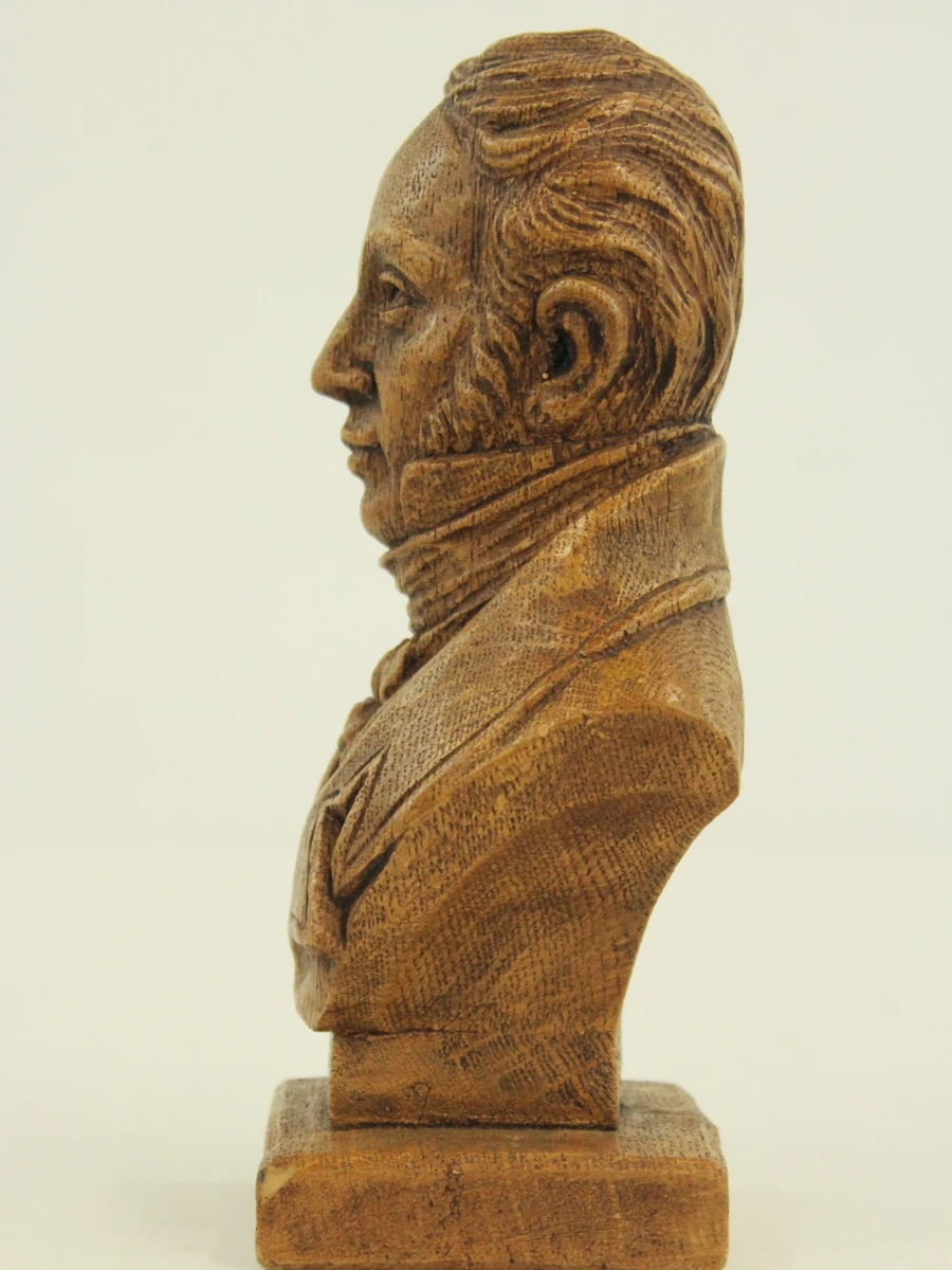 handgesneden houten buste van Gioachino Rossini - foto 3
