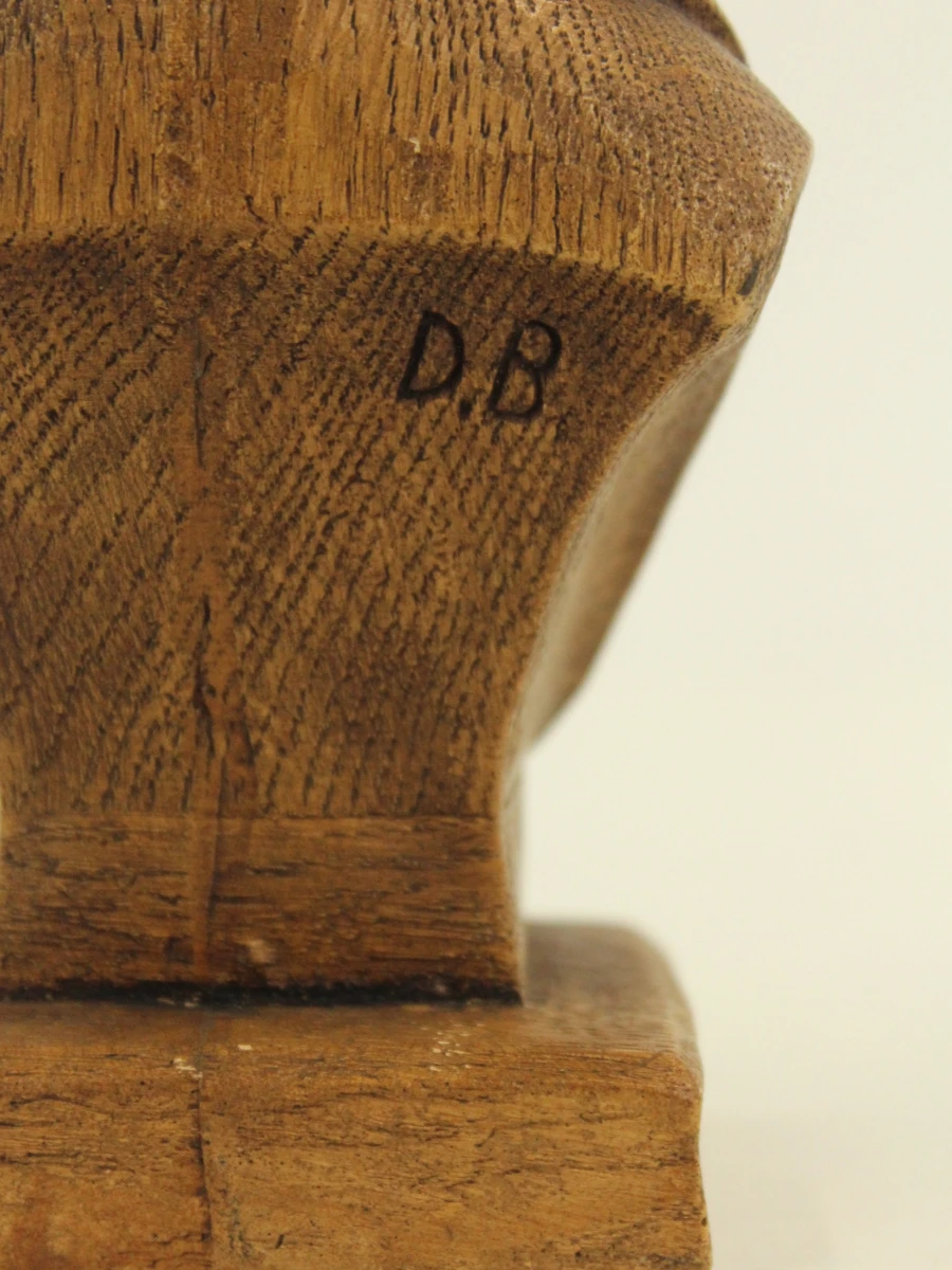 handgesneden houten buste van Gioachino Rossini - foto 5