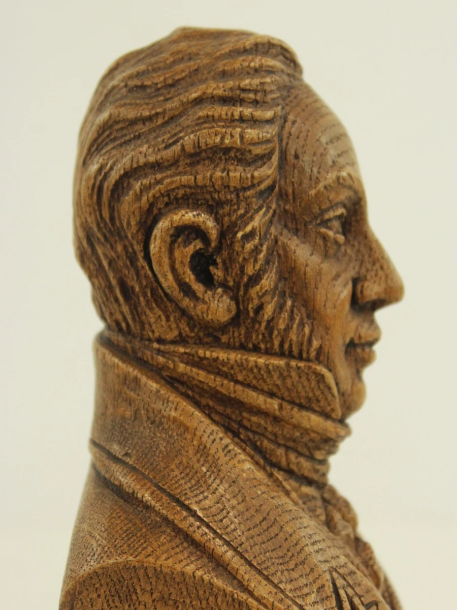 handgesneden houten buste van Gioachino Rossini - foto 6