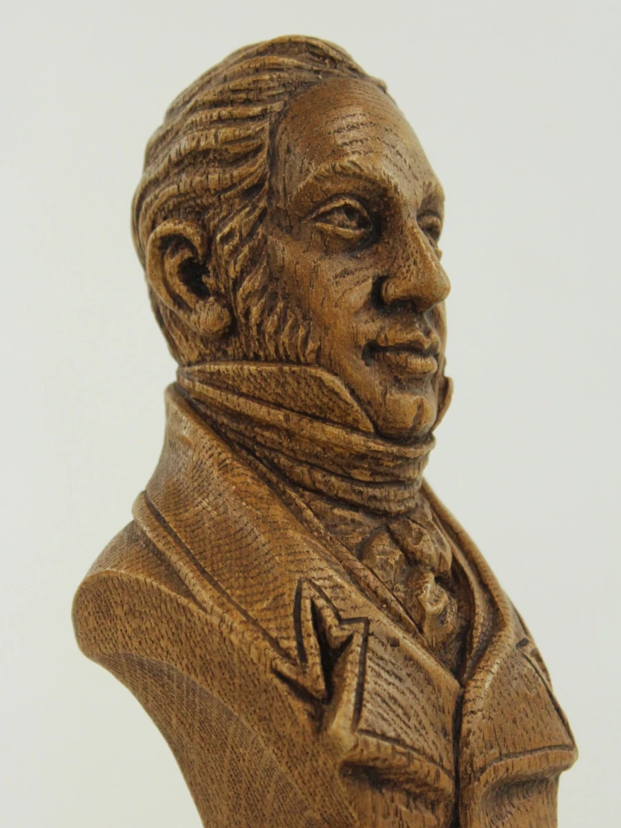 handgesneden houten buste van Gioachino Rossini - foto 7