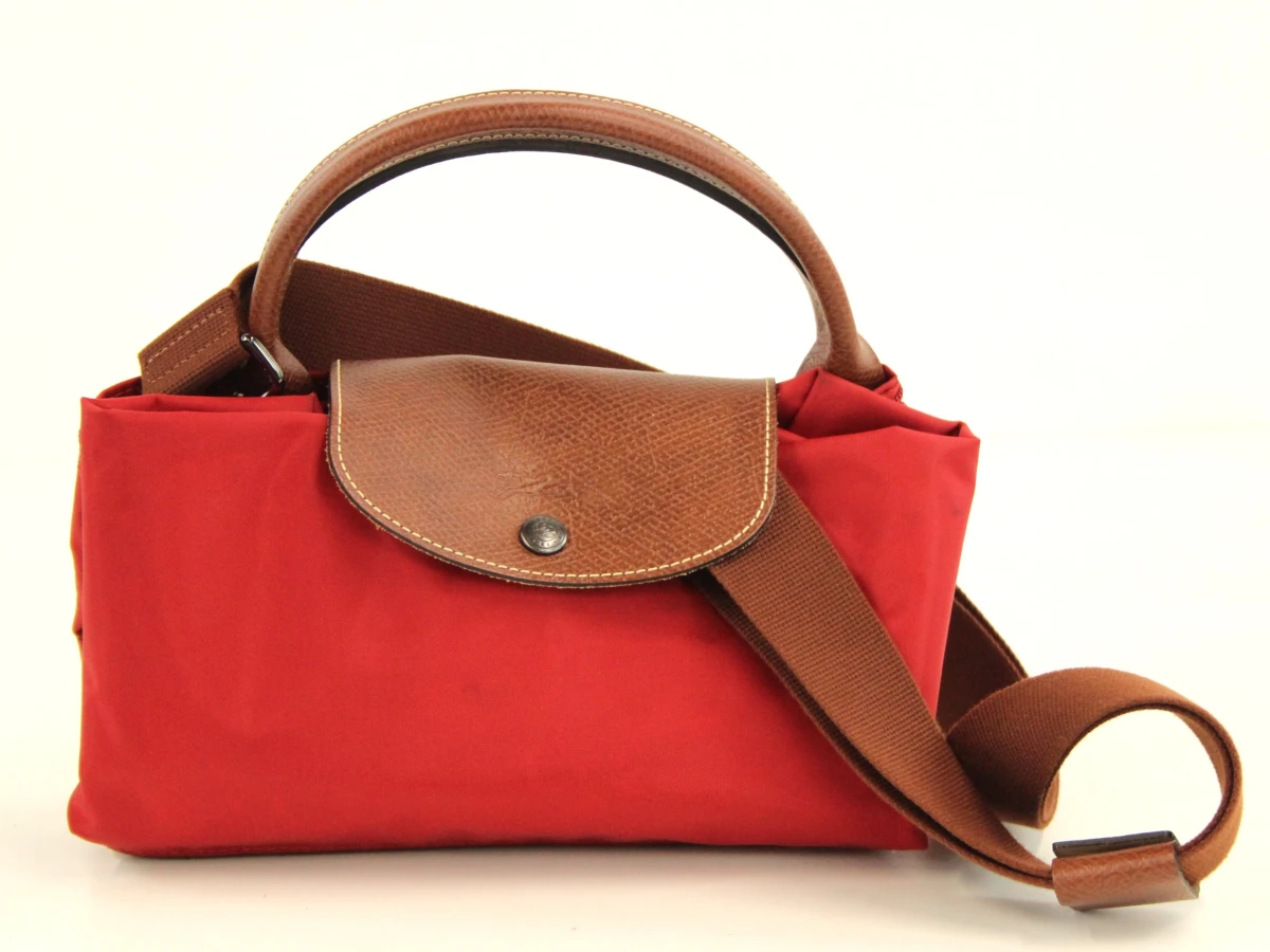 Rode Longchamp tas van de Pliage collectie - foto 9