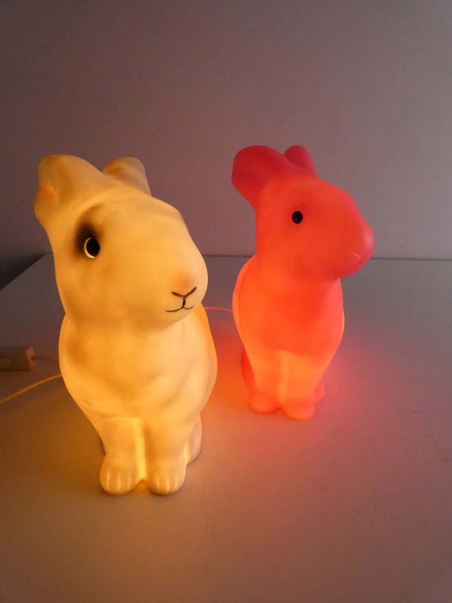 Set van 2 konijnenlampen in kunststof - Heico - foto 3