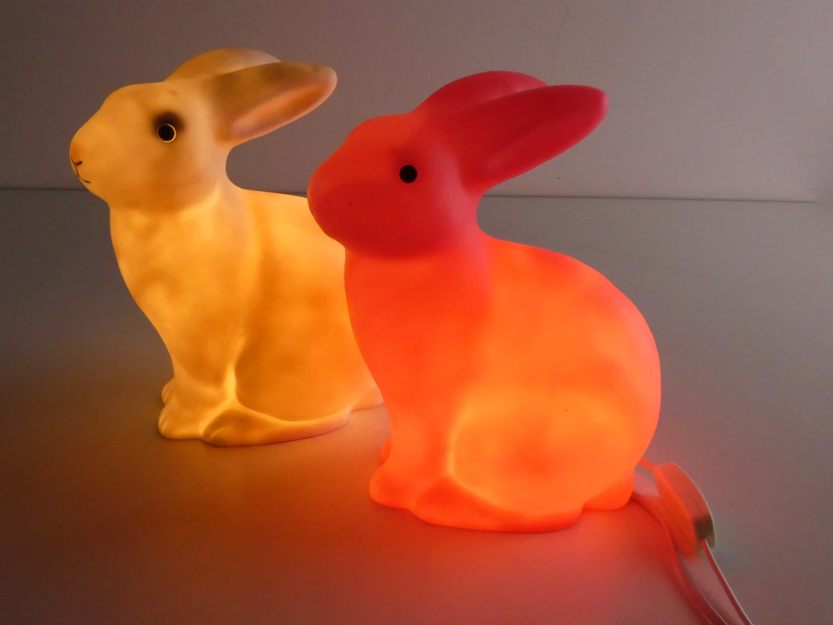 Set van 2 konijnenlampen in kunststof - Heico - foto 4