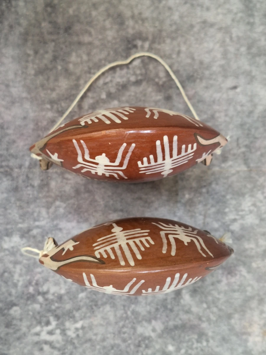Peruaanse Nazca-stijl decoratieve aardewerken miniatuur-kruikjes - foto 7