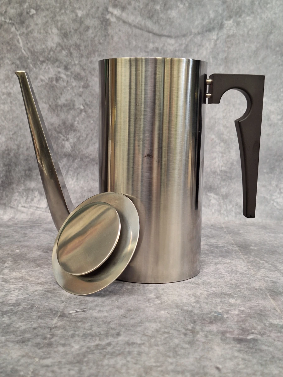 Iconische Koffieset - Deense Stelton Cylinda-Line - Design Arne Jacobsen (RVS) - foto 4