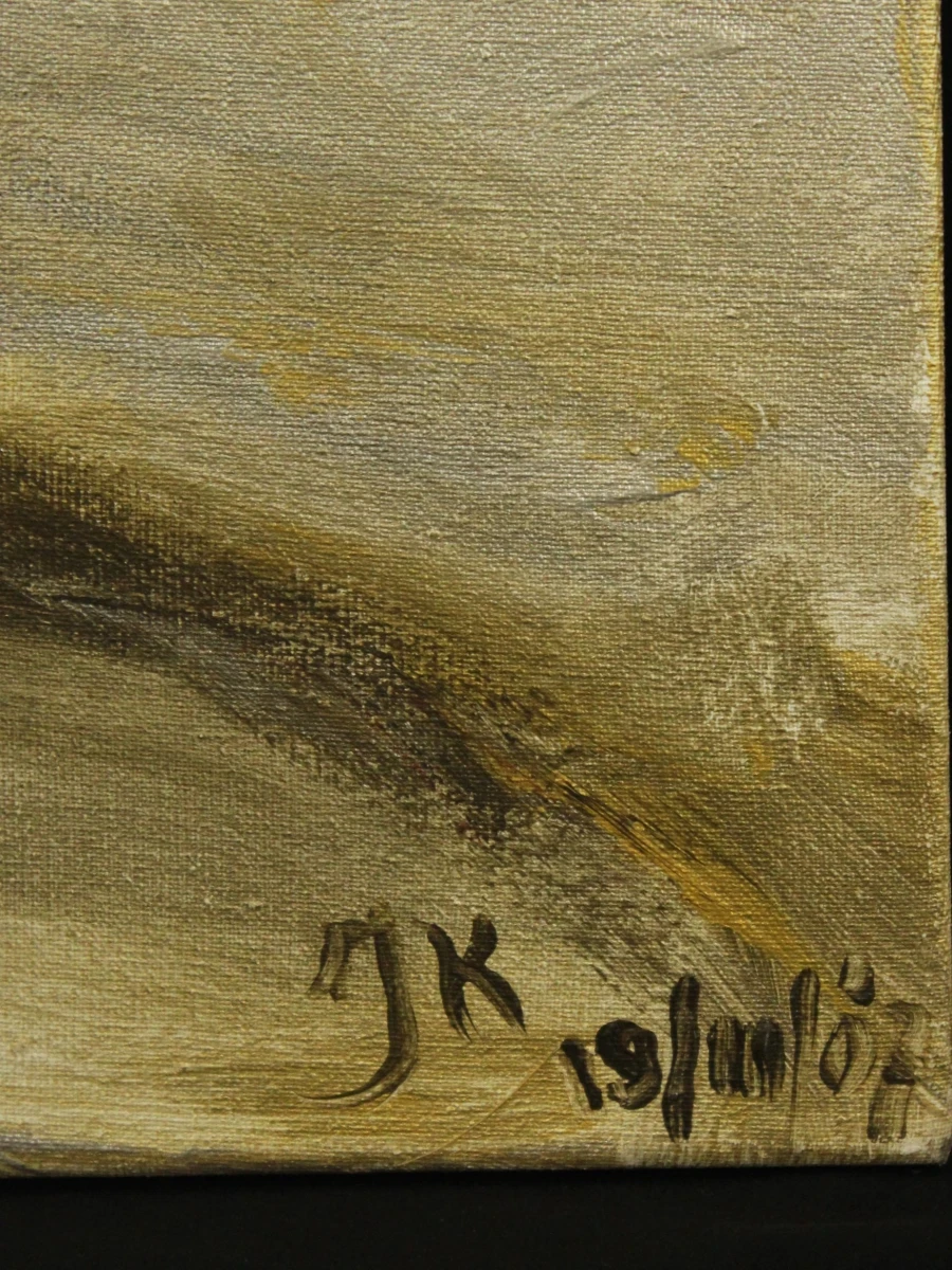 Expressief vrouwenportret acryl op doek gesigneerd J.K. 19/11/07 - foto 3