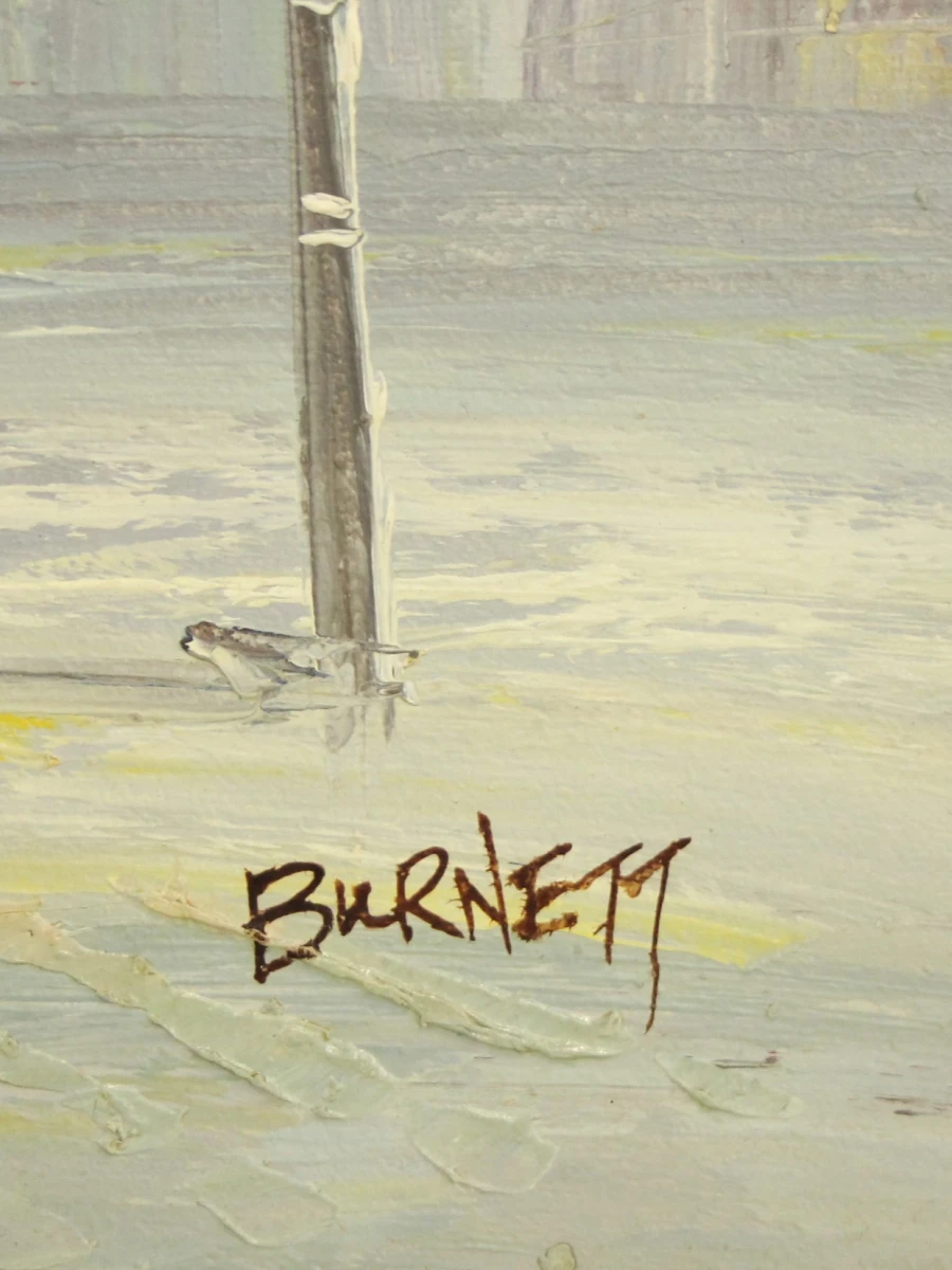 Olieverf schilderij van marktplein in een stad - Caroline Burnett 1877-1950 - foto 6