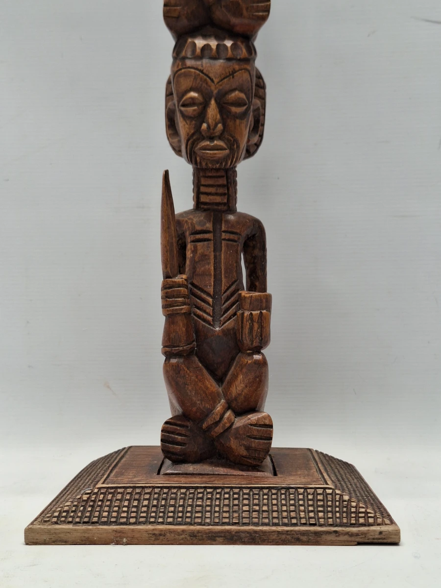Handgesneden Afrikaanse totem sculptuur - foto 9