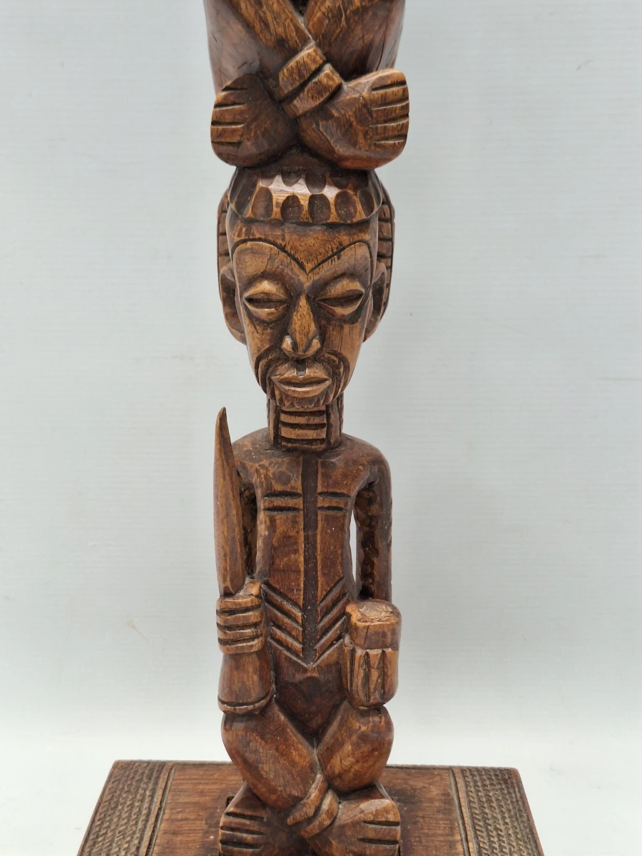 Handgesneden Afrikaanse totem sculptuur - foto 8