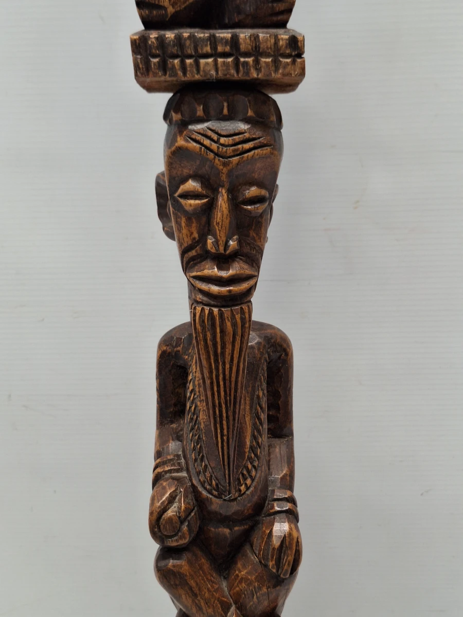 Handgesneden Afrikaanse totem sculptuur - foto 7