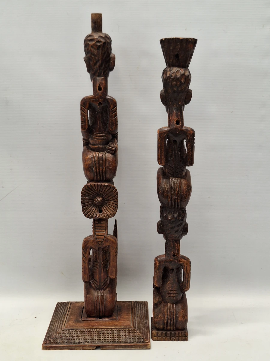 Handgesneden Afrikaanse totem sculptuur - foto 2