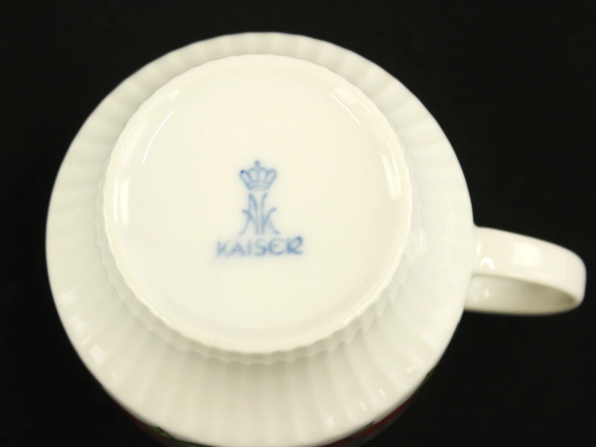 Vintage Kaiser 21-delig koffieservies met bloemmotief - foto 8