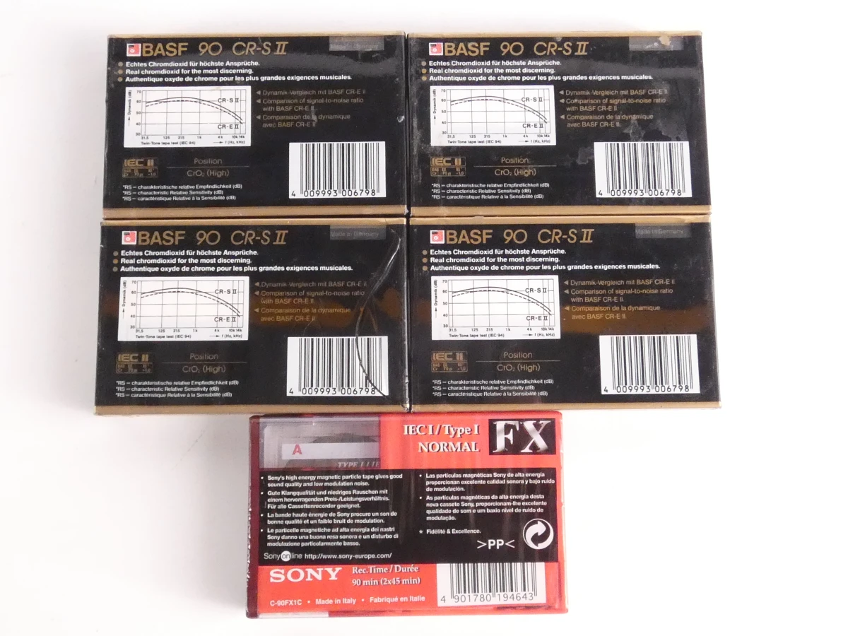 Vintage Sony cassettekoffer met 5 cassettebandjes - foto 9