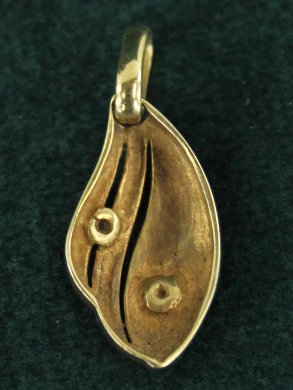 14 karaats gouden hanger met diamantje - foto 4