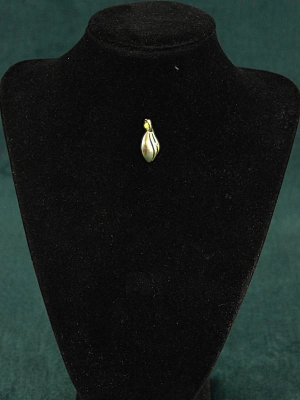 14 karaats gouden hanger met diamantje - foto 6