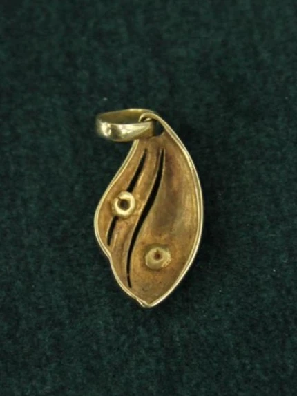 14 karaats gouden hanger met diamantje - foto 3