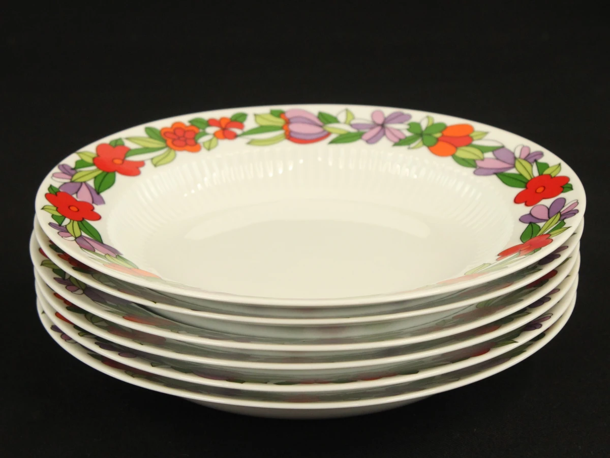 Vintage Kaiser14-delig soepservies met bloemmotief - foto 3