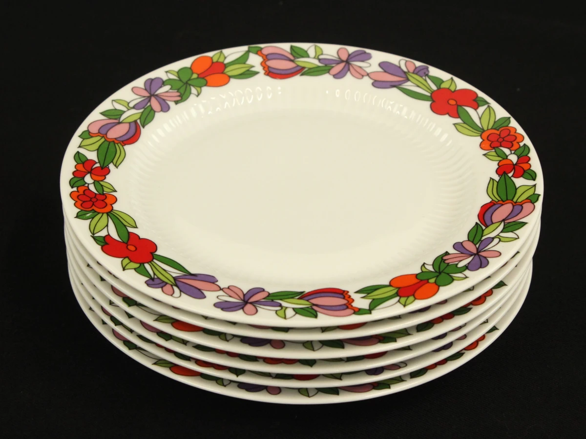 Vintage Kaiser14-delig soepservies met bloemmotief - foto 4