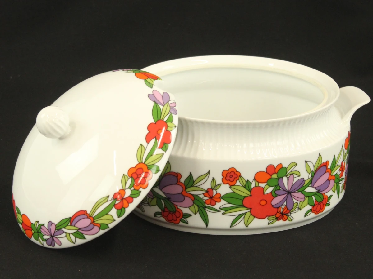Vintage Kaiser14-delig soepservies met bloemmotief - foto 8