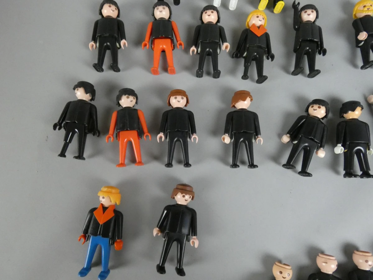 Lot Playmobil popjes - zwart - foto 3