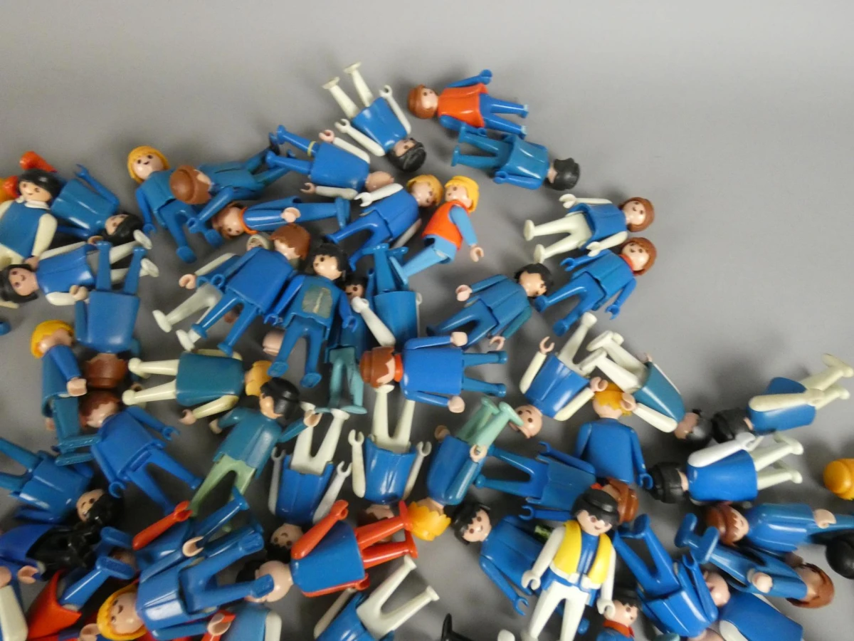 Lot Playmobil popjes - Blauw - foto 3